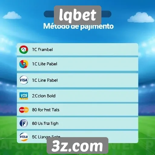 Métodos de pagamento oferecidos pelo lqbet